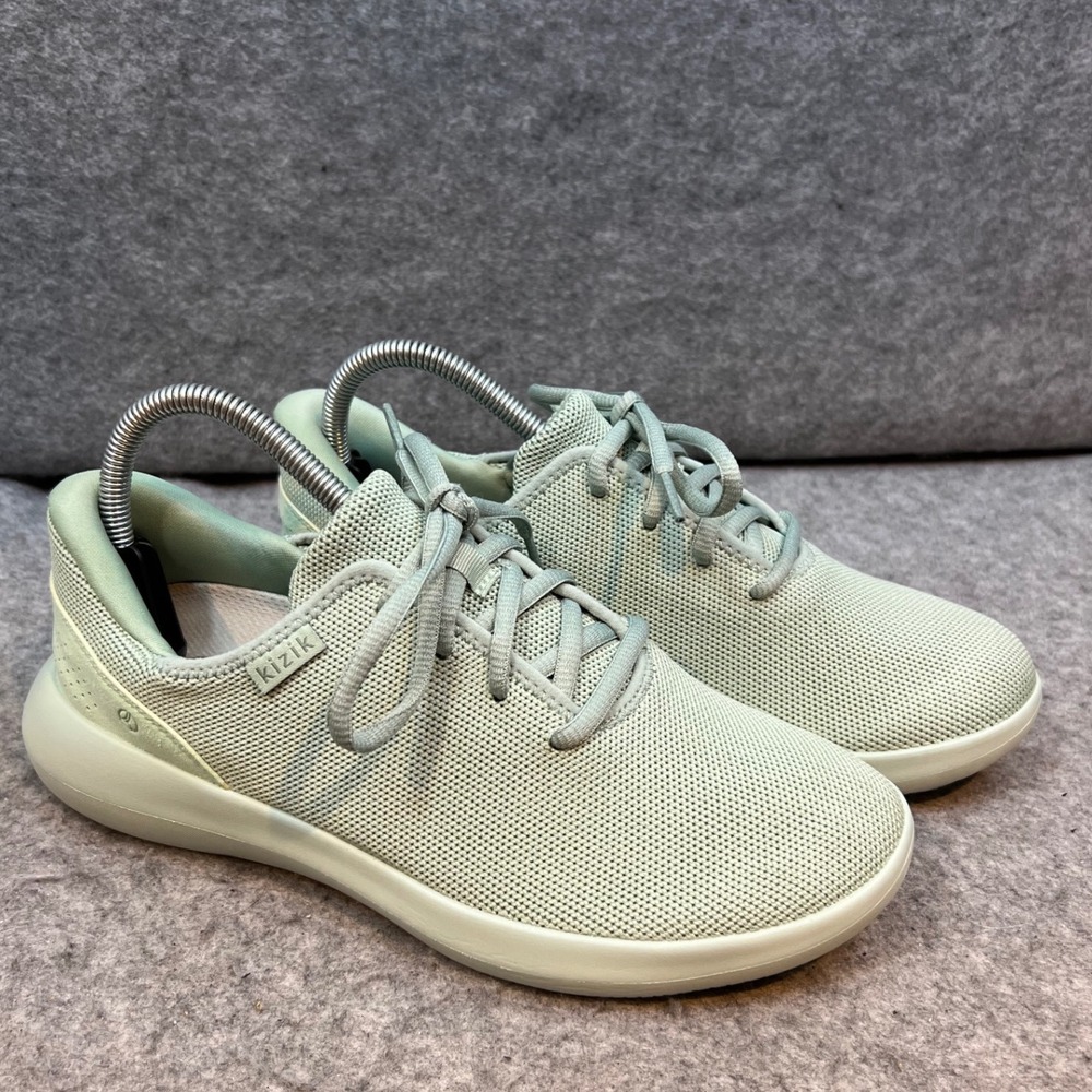 Kizik‎ Rome Mint Green Knit Sneakers Lace Up Comfortable Shoes Women's 8.5